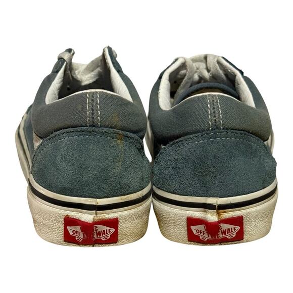 Vans Old Skool Teal Blue Suede Canvas Women’s Size 7 Skate Sneakers - Picture 6 of 8
